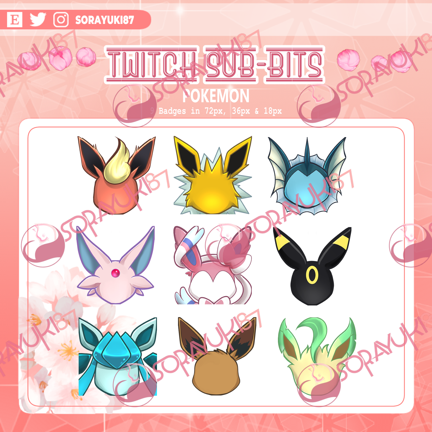 TWITCH BADGES POKEMON Eeveevolution